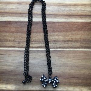 Adorable Black Bow Necklace!